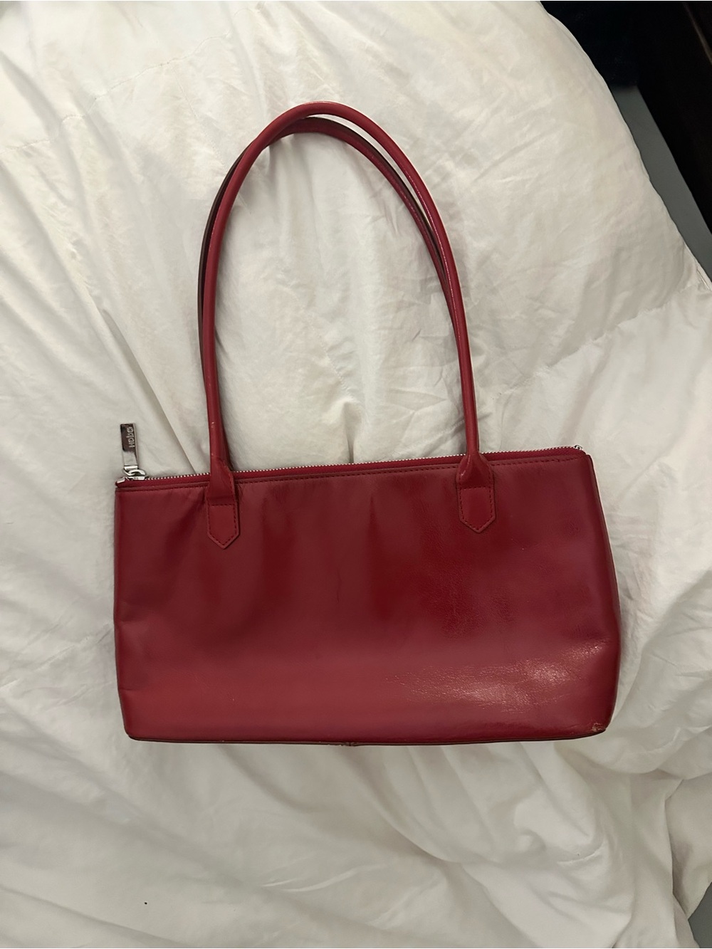 HOBO Red Leather Shoulder Bag